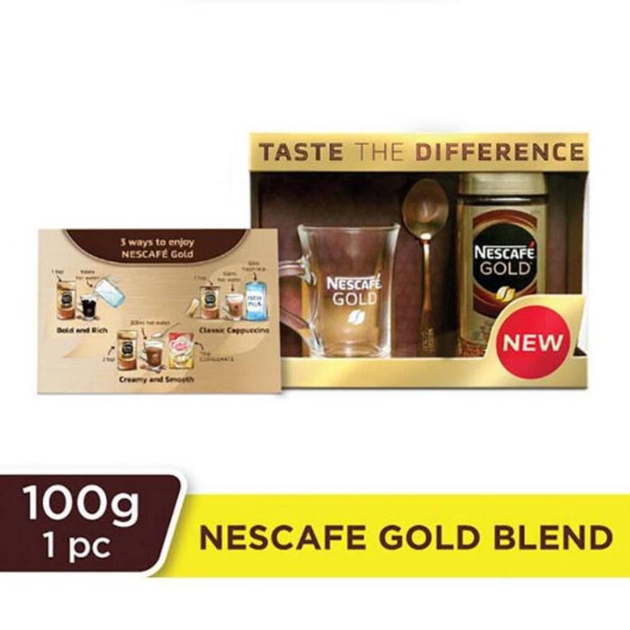 

(TERLARIS) Nescafe Gold Rich & Smooth100gr Gift Set Free Masker 3ply PAN Brother