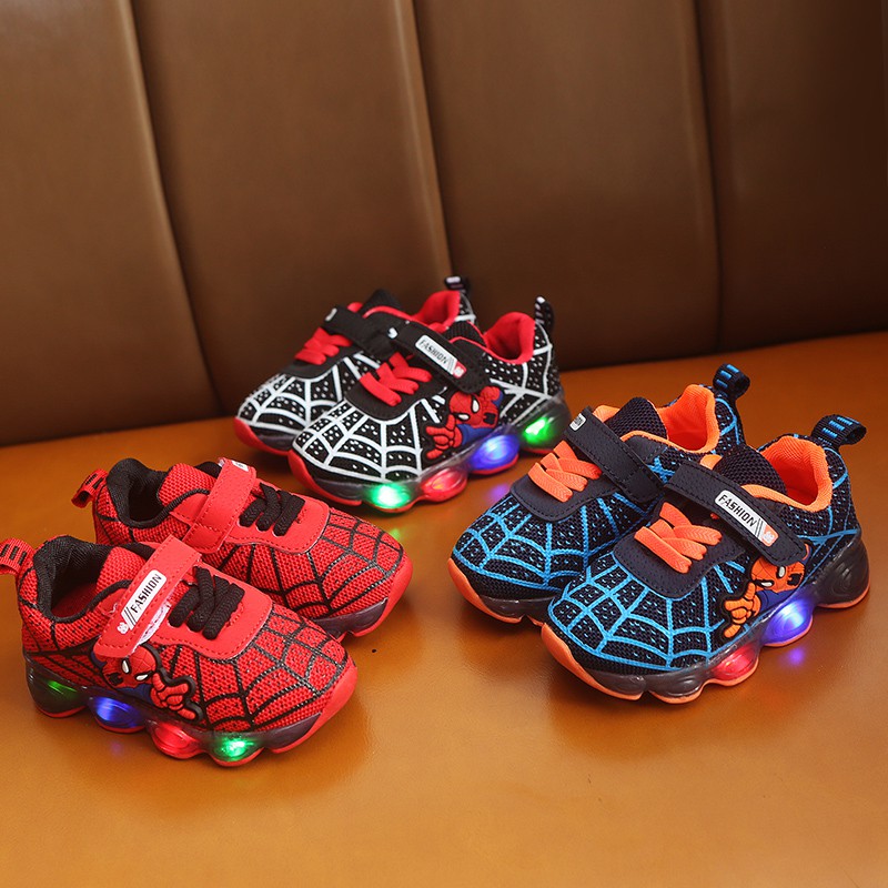 SEPATU LED ANAK Spiderman