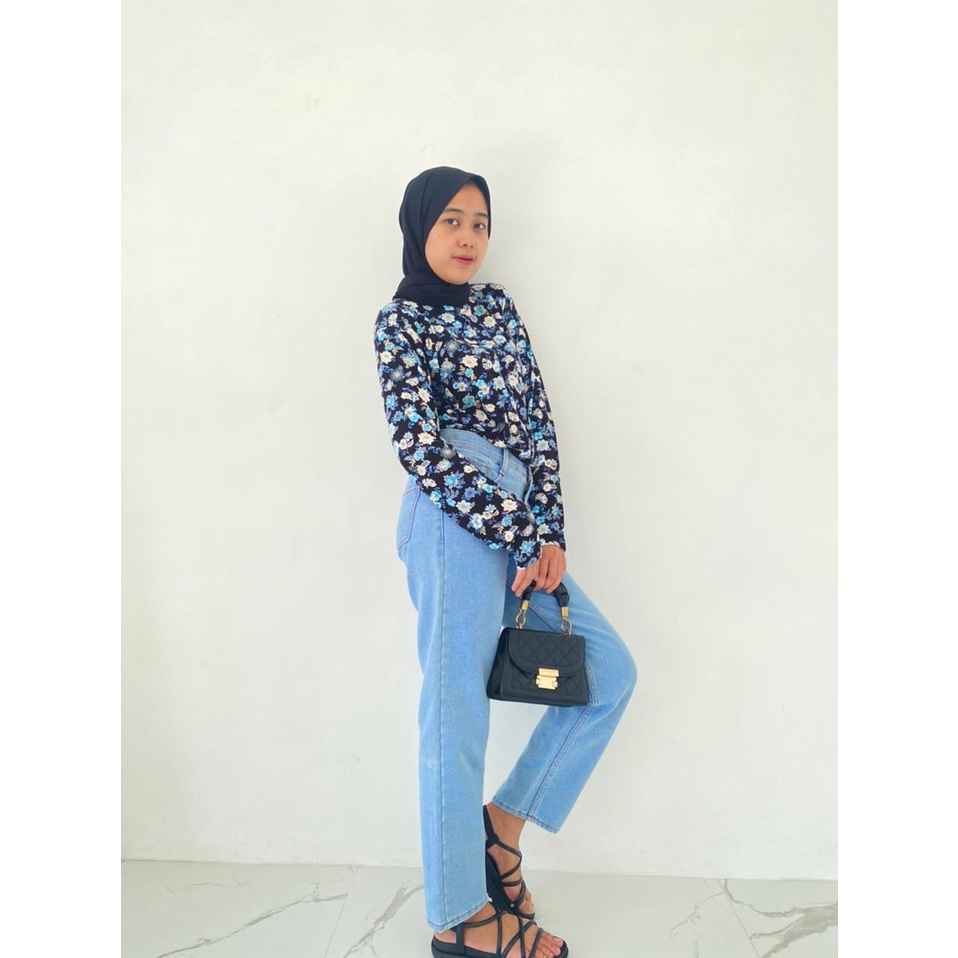 Kaos Motif Spandex Rayon / Lulu Pattern Shirt