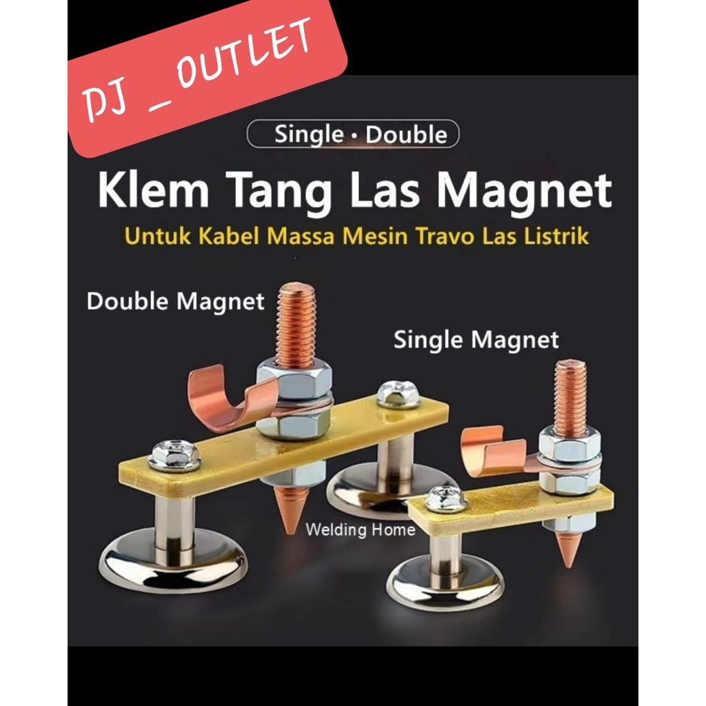 Klem Tang Las Magnet Travo Las Clamp Magnet Kabel Massa Single head
