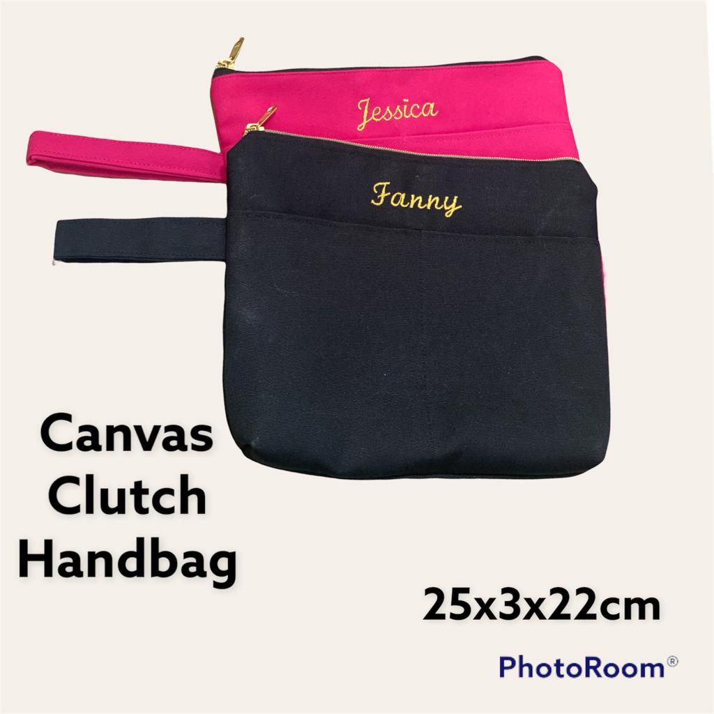 Fawn;G Handmade - Canvas Handbag Clutch / tas tangan kanvas