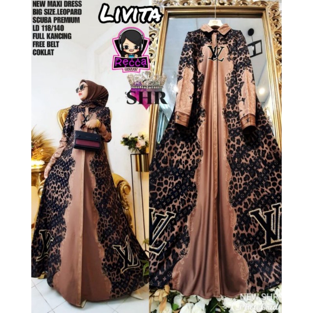 GAMIS DRESS MEWAH SCUBA PREMIUM LIVITA BY SHR