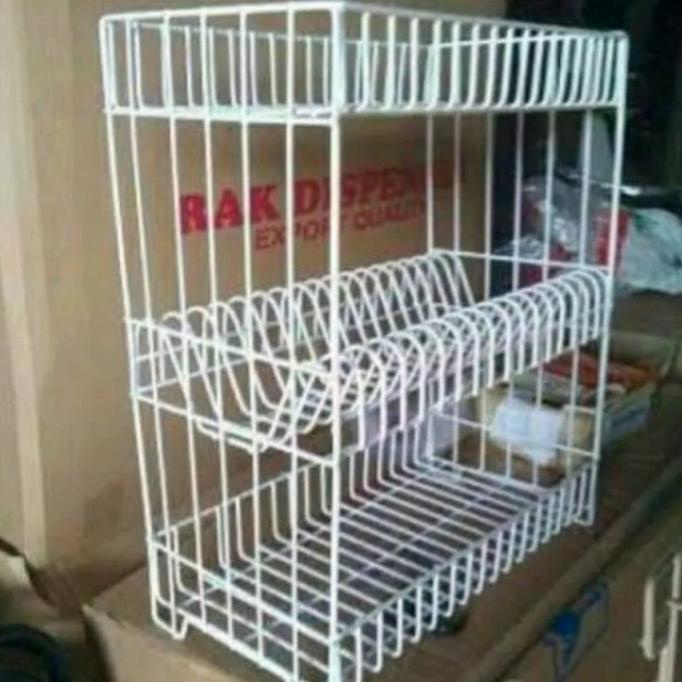 Rak Piring Besi Susun 3 / Rak Piring Wastafel Susun 3