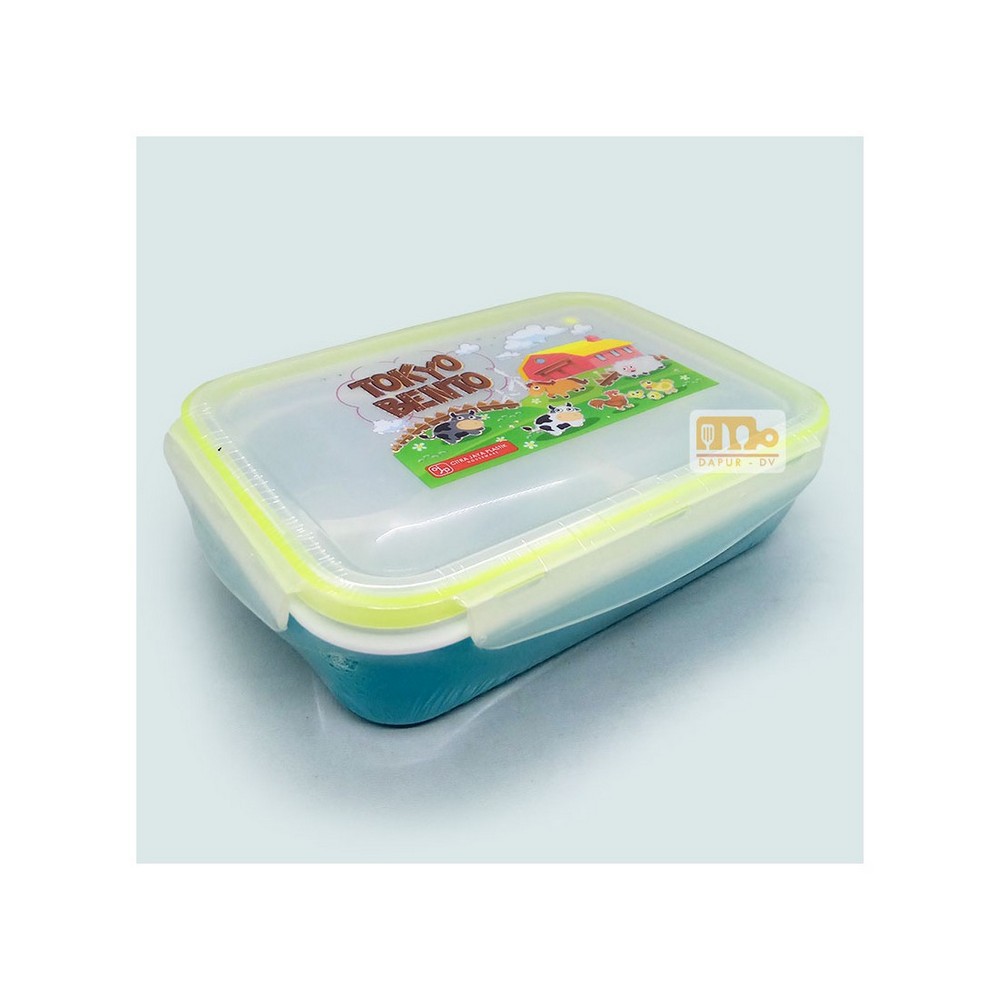 Lunch Box Bento Box Plastik 4 Sekat Premium - Warna