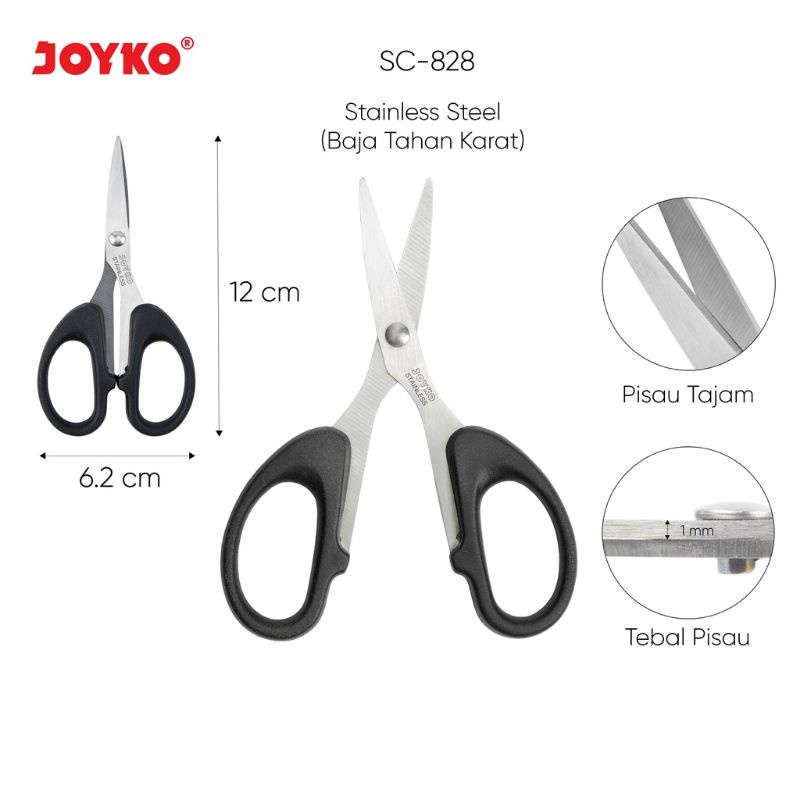 Gunting Scissors Joyko SC-828 838 848 Satuan