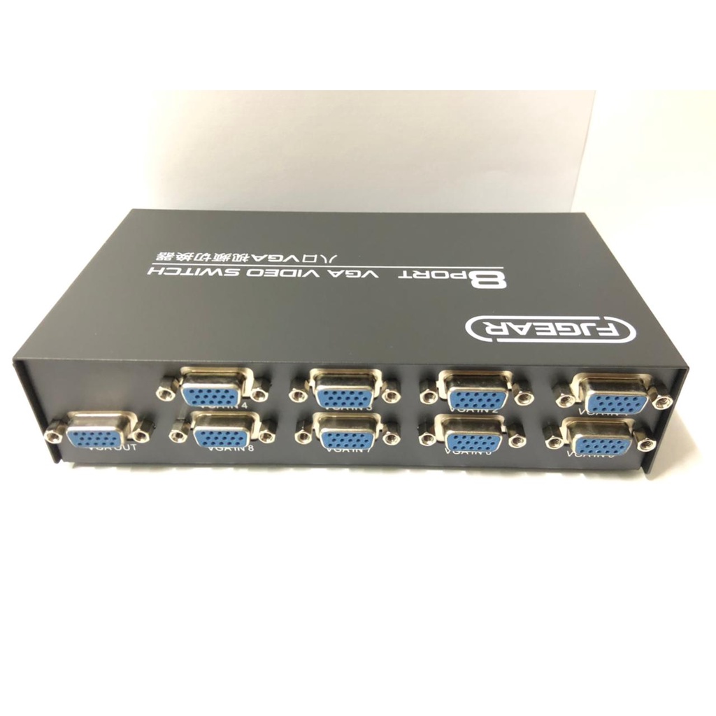 Vga switch fj-gear 8 port 1440p wide screen video FJ-15-8 - switcher vga d-sub 15 pin 8 pc to 1 monitor FJGEAR