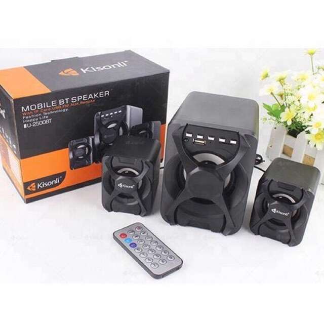 SPEAKER SUB WOOFER KISONLI U2500BT / U-2500BT / U2500 WIRELESS / BLUETOOTH BONUS REMOTE CONTROL