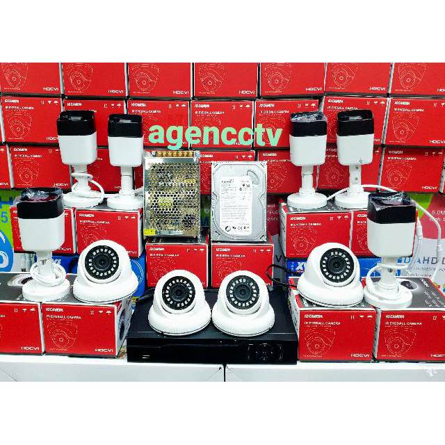 Paket cctv 10 kamera 5mp ic sony infrared lengkap siap pasang