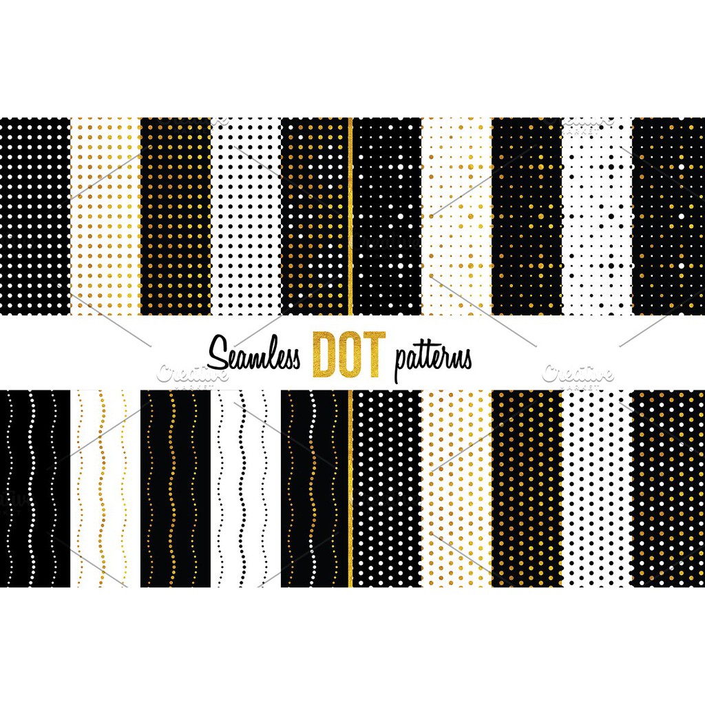 100 Seamless Dot Patterns - Illustrator