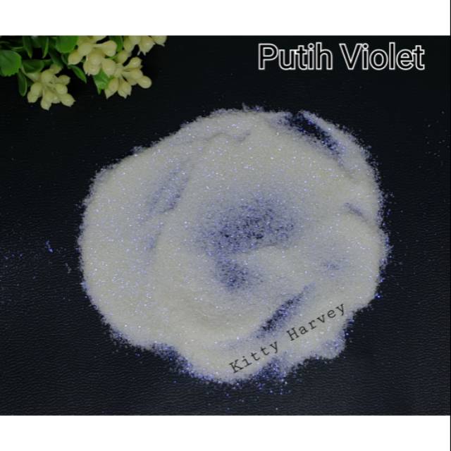 Glitter putih violet 500gram