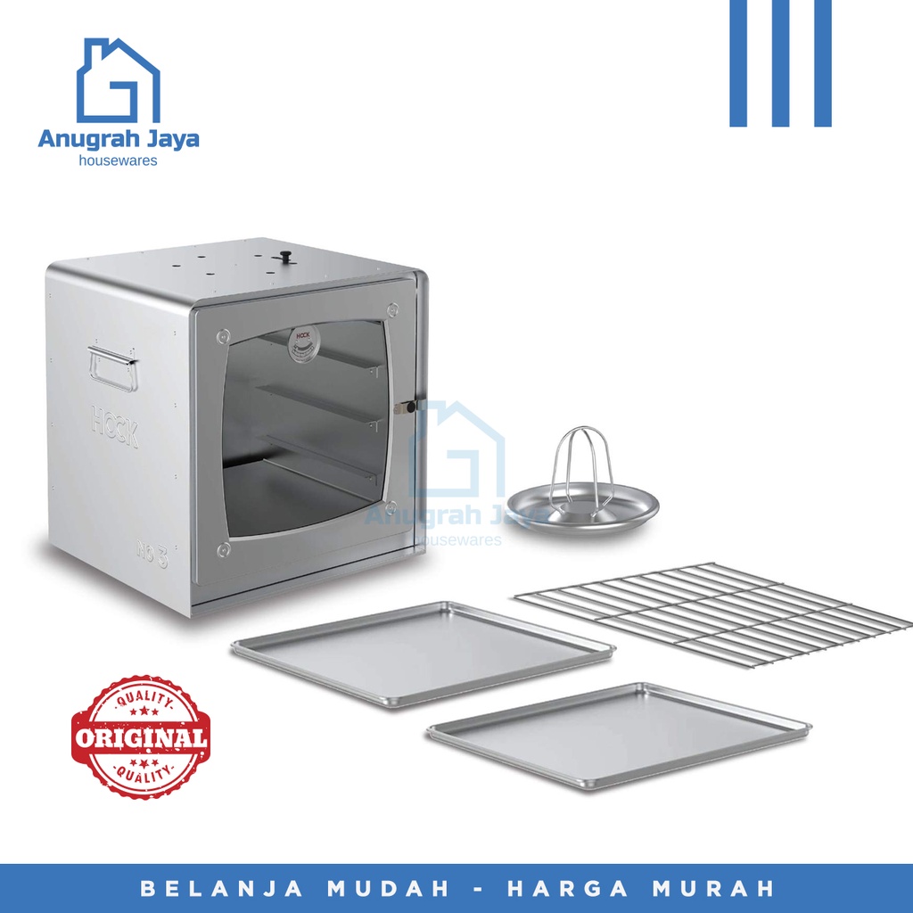 Oven Hock No 3 / Oven Aluminium Model Tempat Arang - Putaran Hawa