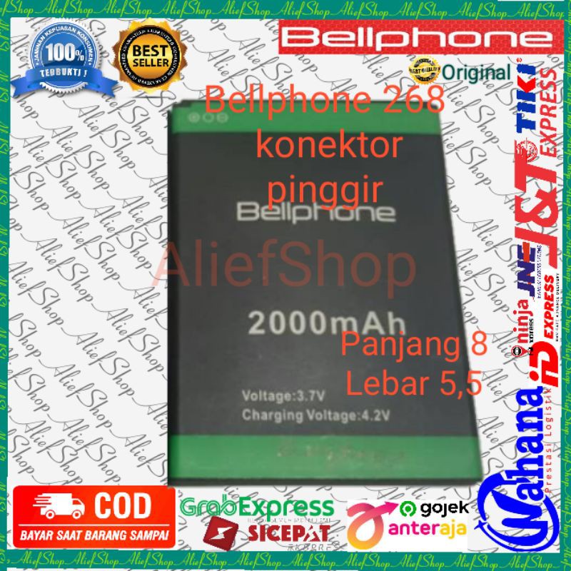 Batrai Bellphone BP268 Orisinil Batre Bell phone Bp 268 Baterai Original