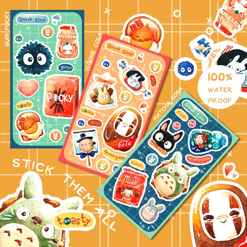 

Snack Time Stickers "Ghibli fan art sticker series