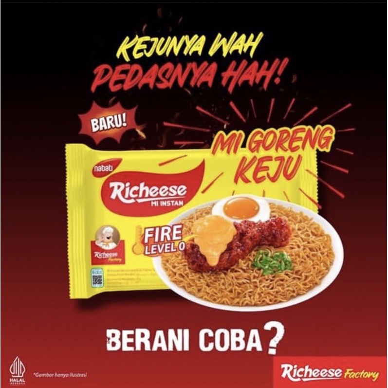 

READY STOCK JAKARTA !!! RICHEESE MI GORENG VIRAL LEVEL 0