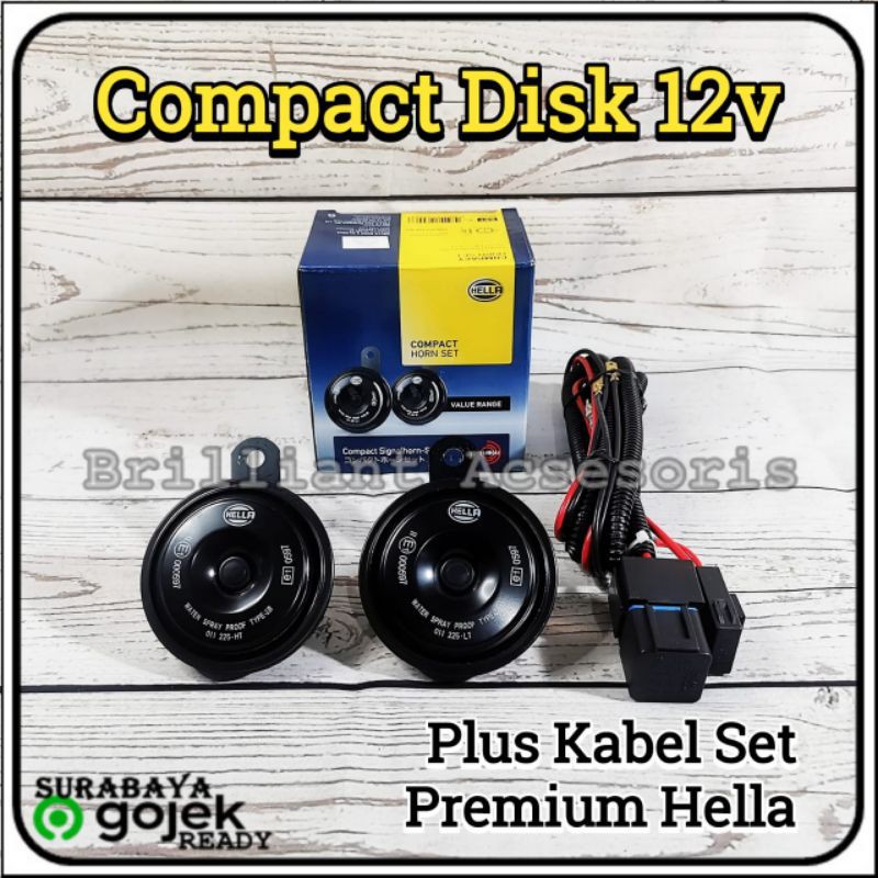 Klakson Dobel Disk - Hella Original - Type Compact 12v