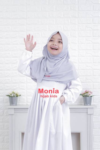 Monia Yara Hijab Light Grey  MLXL| hijab terlaris