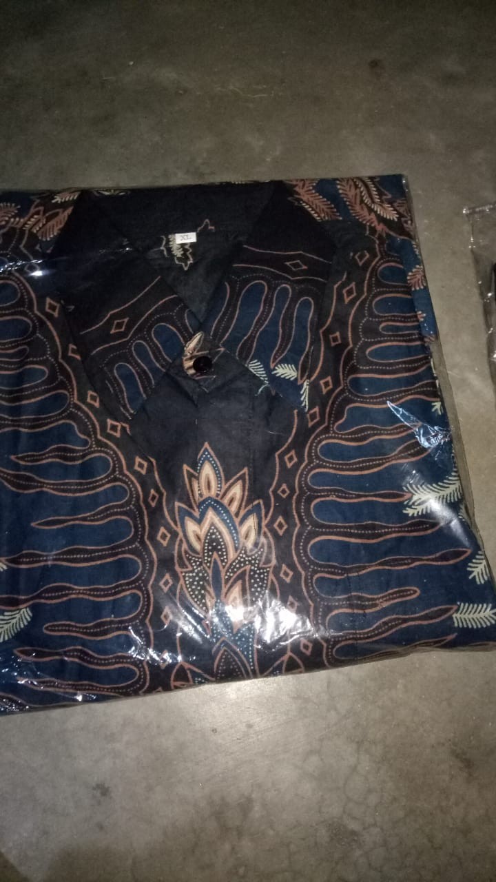 Kemeja Batik Spesial Navy / Batik Pria Lengan Panjang / Baju Batik Pria / Seragam Batik