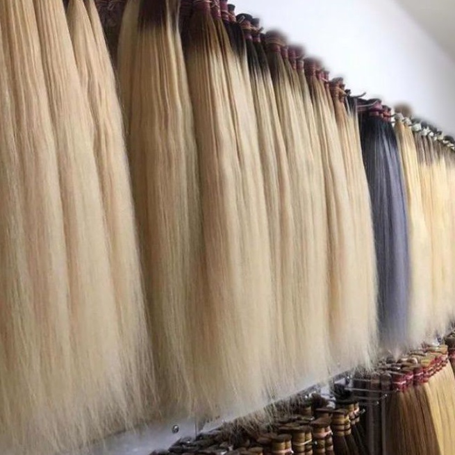 HAIR EXTENSION 60cm rambut asli warna blonde