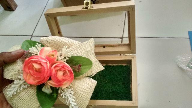 Kotak Uang Kayu Window Akrilik Untuk Seserahan/ Lamaran Kuk W