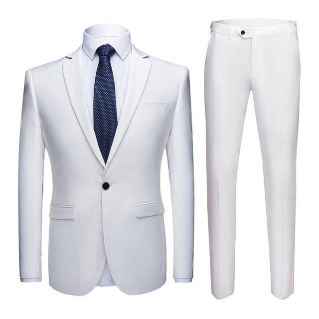 SETELAN BLAZER PUTIH FORMAL PRIA SLIMFIT TWIST 2IN1 - GEARY FULL WHITE STYLE KOREA HIGH TWIST