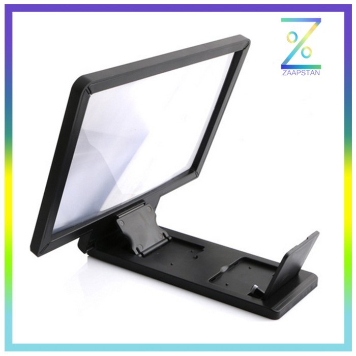 KKMOON Stand Kaca Pembesar 3D Magnifier untuk Smartphone - F1 - Black