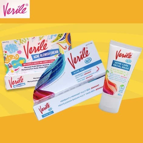 Verile Acne Gel / Verile Facial Wash / Verile Blemish Cream ' OBAT JERAWAT '&quot; TERBUKTI AMPUH &quot;