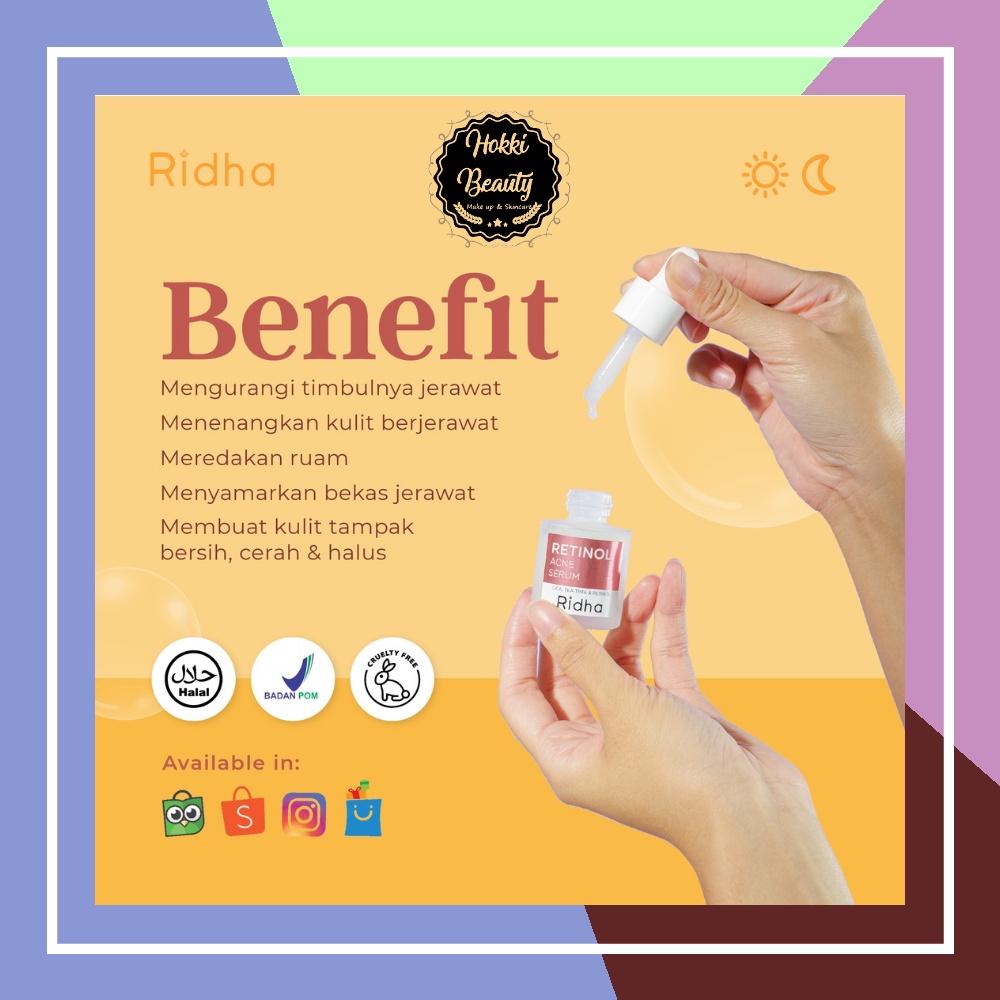 RIDHA Galacto Rejuvenating Serum - RETINOL ACNE SERUM - Whitening Serum