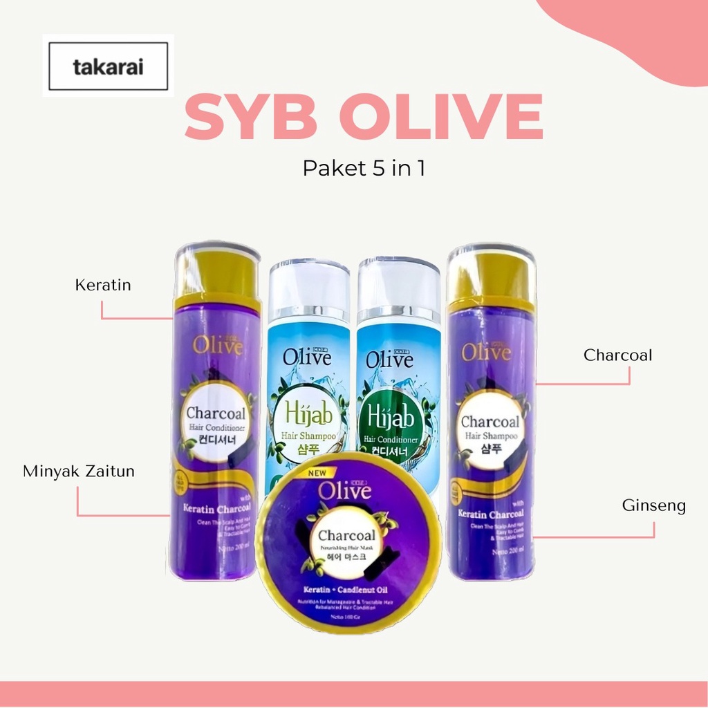 [NEW] SYB Olive New Paket Lengkap 5in1 Rahasia Perawatan Rambut Sehat Alami &amp; Anti Kusut - BPOM