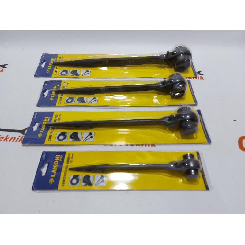 KUNC RING DOUBLE RATCHET JETJO TOOLS LAKONI PRO / KUNCI SKAFOLDING / CONSTRUCTION WRENCH SCAFOLDING