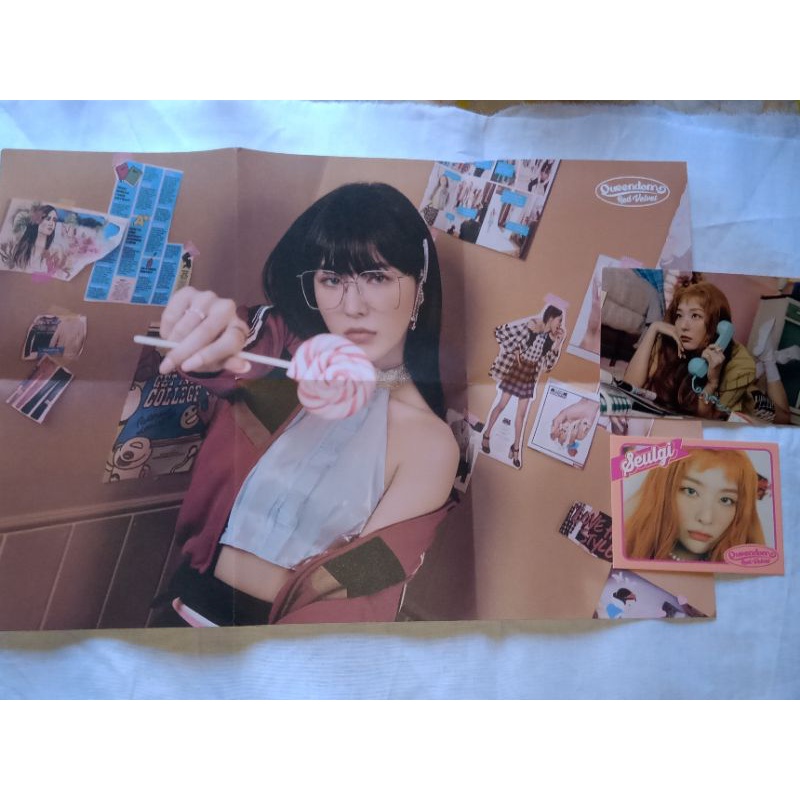 WTT FOLDED POSTER, POSTCARD, SPECIAL CARD QUEENDOM RED VELVET GIRLS VERSION