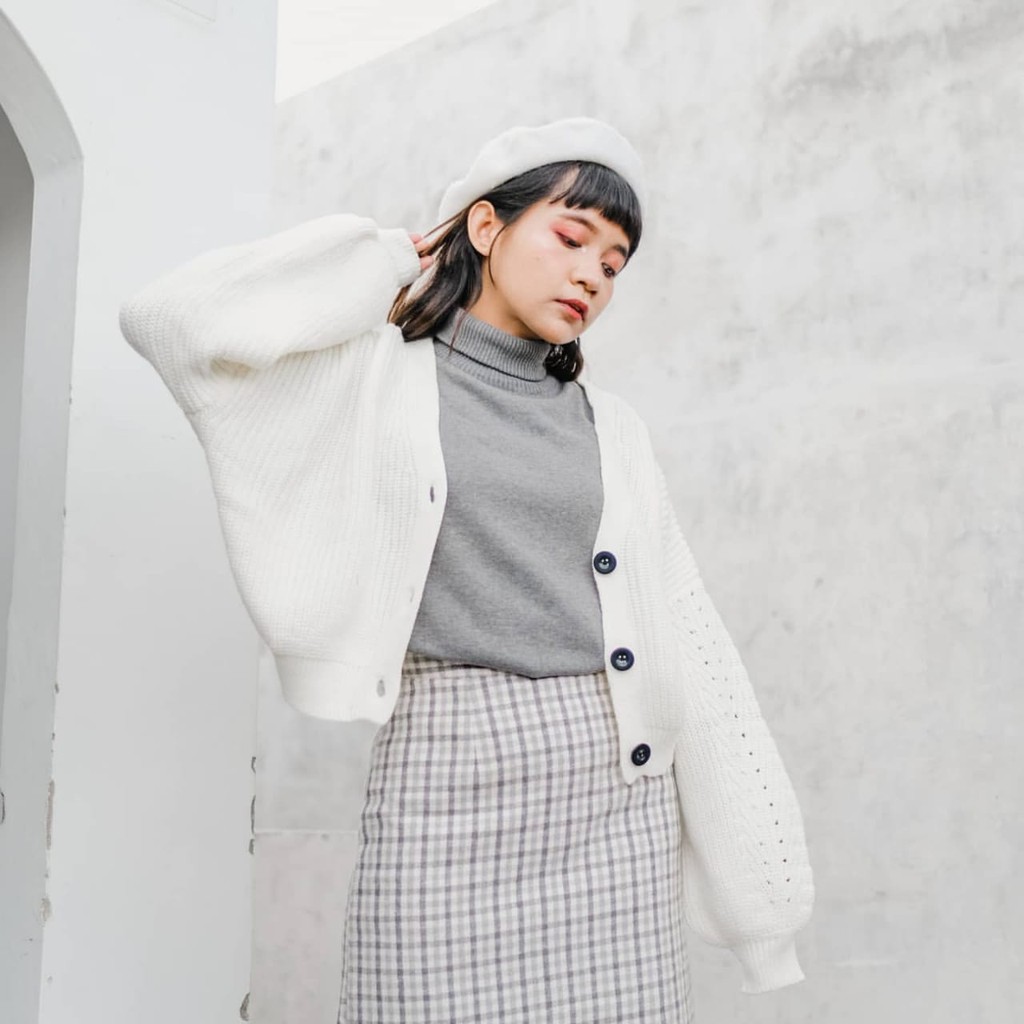 Cardigan Rajut Wanita Kancing Tebal Premium Aurel KNIT