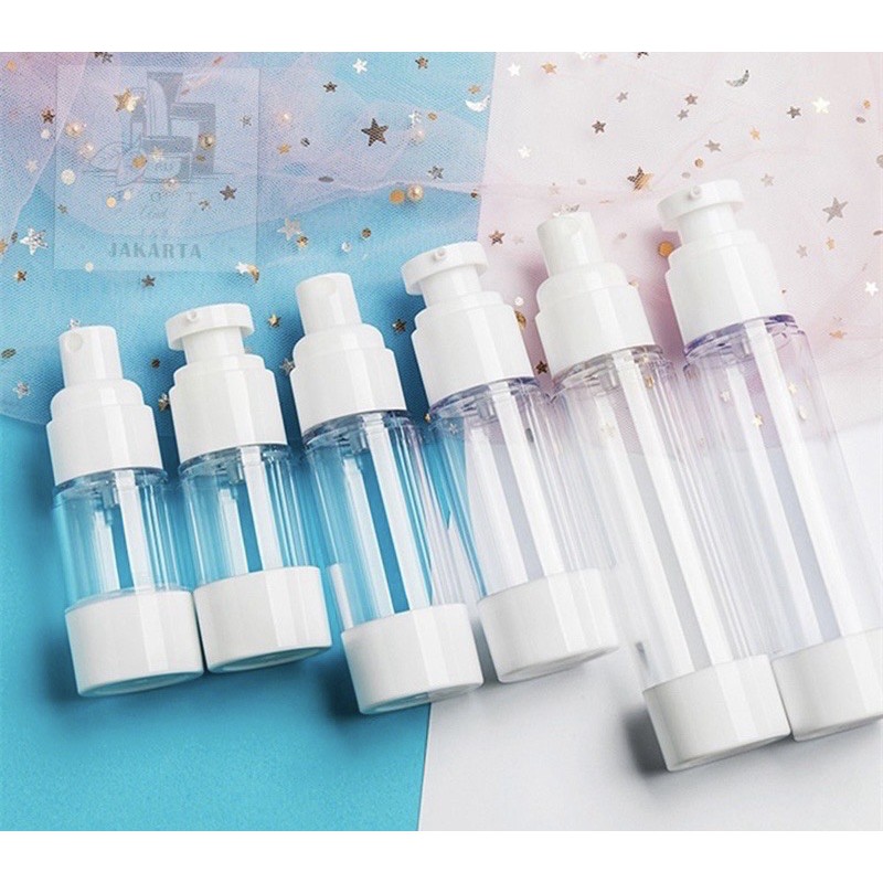 15ml 30ml 50ml Airless Pump Lotion/Spray Botol Tanpa Selang HIGH QUALITY/ travel bottle (BS)