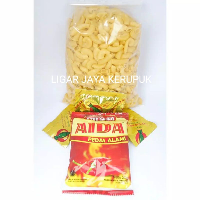 

MAKARONI KONDANG BANTET 500 G PAKET BUMBU ATOM + AIDA/PAKET HEMAT MAKARONI