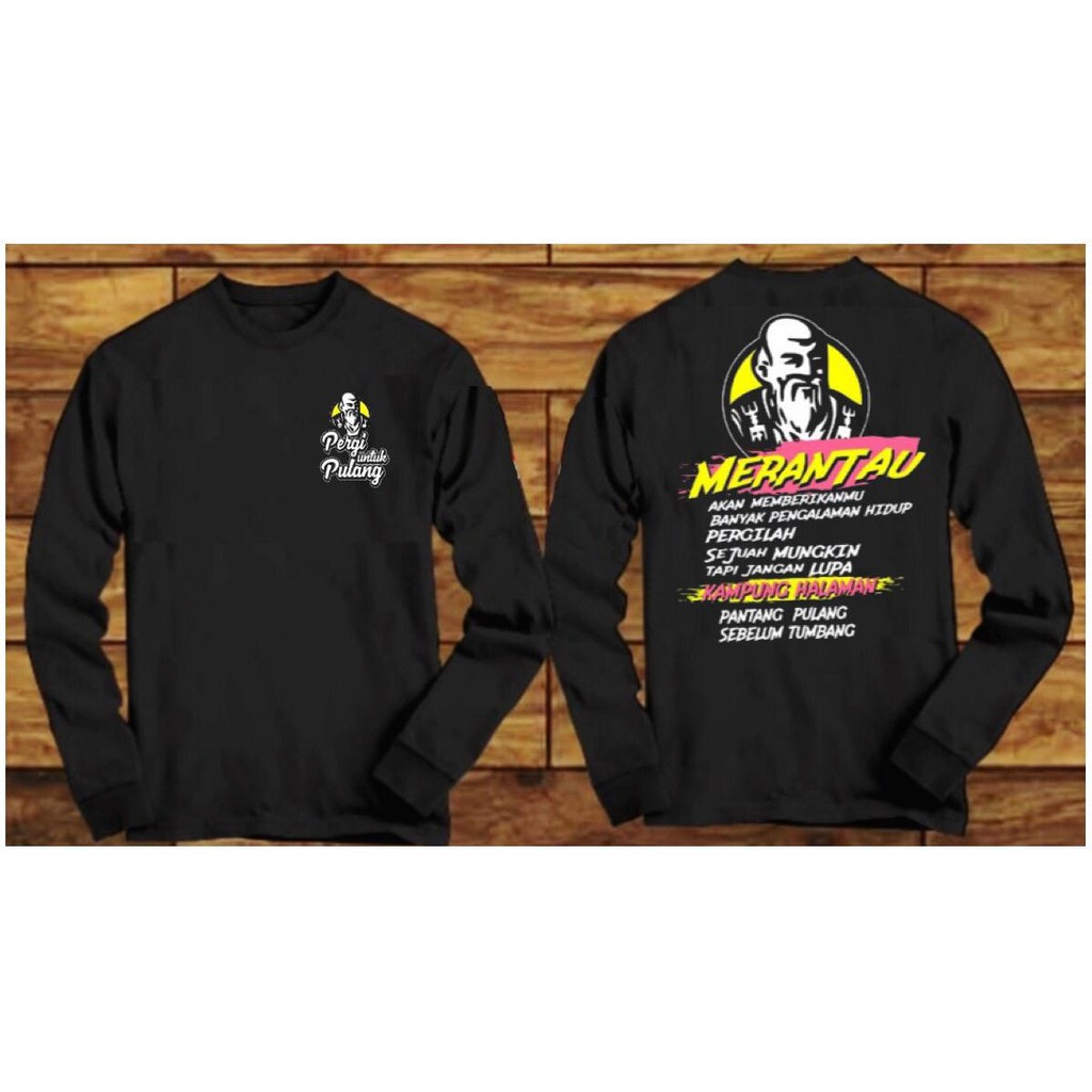 Kaos  Orang  Tua  Pergi Lengan Panjang distro zuperone 