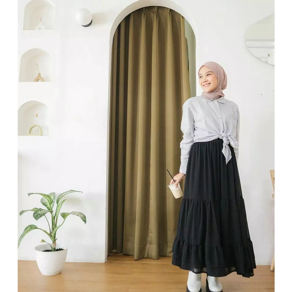 Luna layer skirt | rok wanita | bawahan muslim wanita