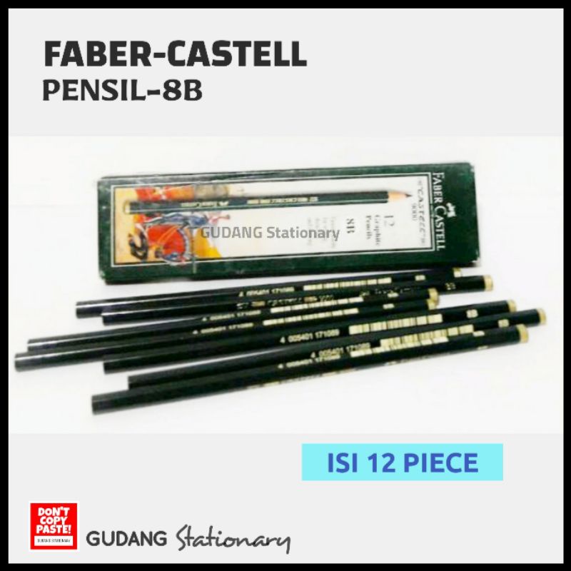 Pensil 8B Faber Castell [ isi 12 piece ]