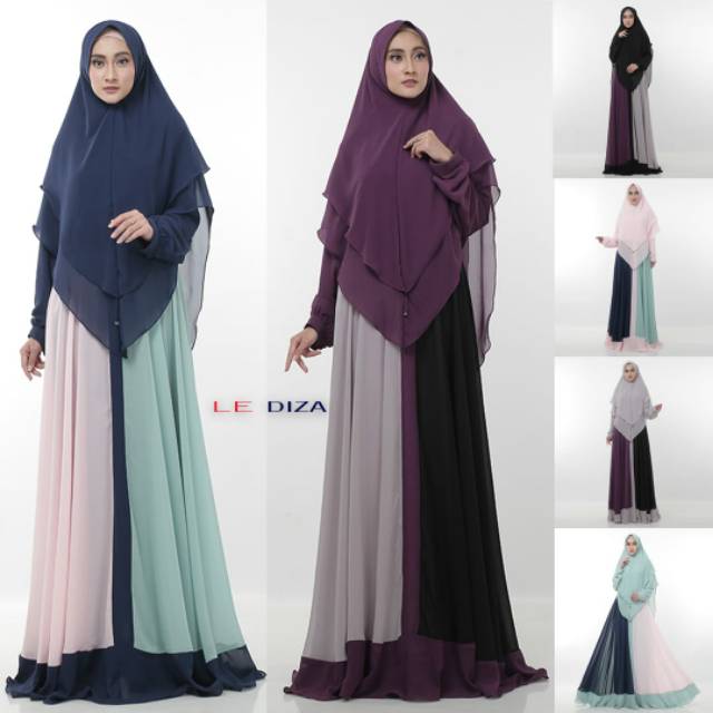 ORI💗💗💗 LEDIZA SYARI SET GAMIS POLOS PESTA ala sisesa