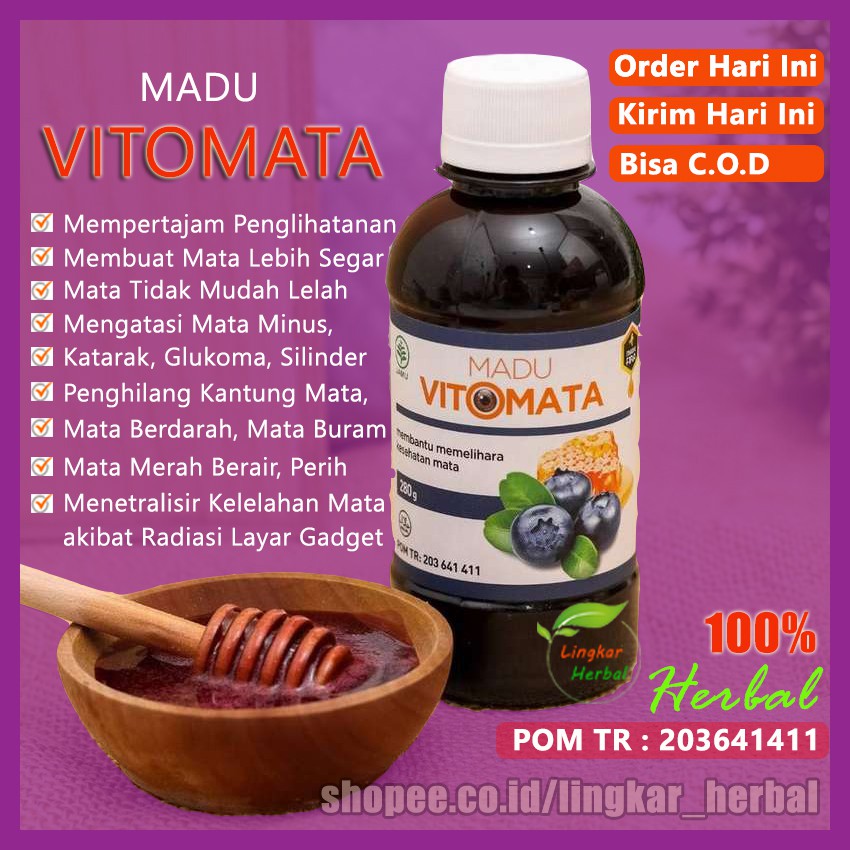 Obat Mata Minus Ampuh Madu Vitomata Asli Ori Vitomata Madu Kesehatan Mata Katarak Glukoma Madu Mata