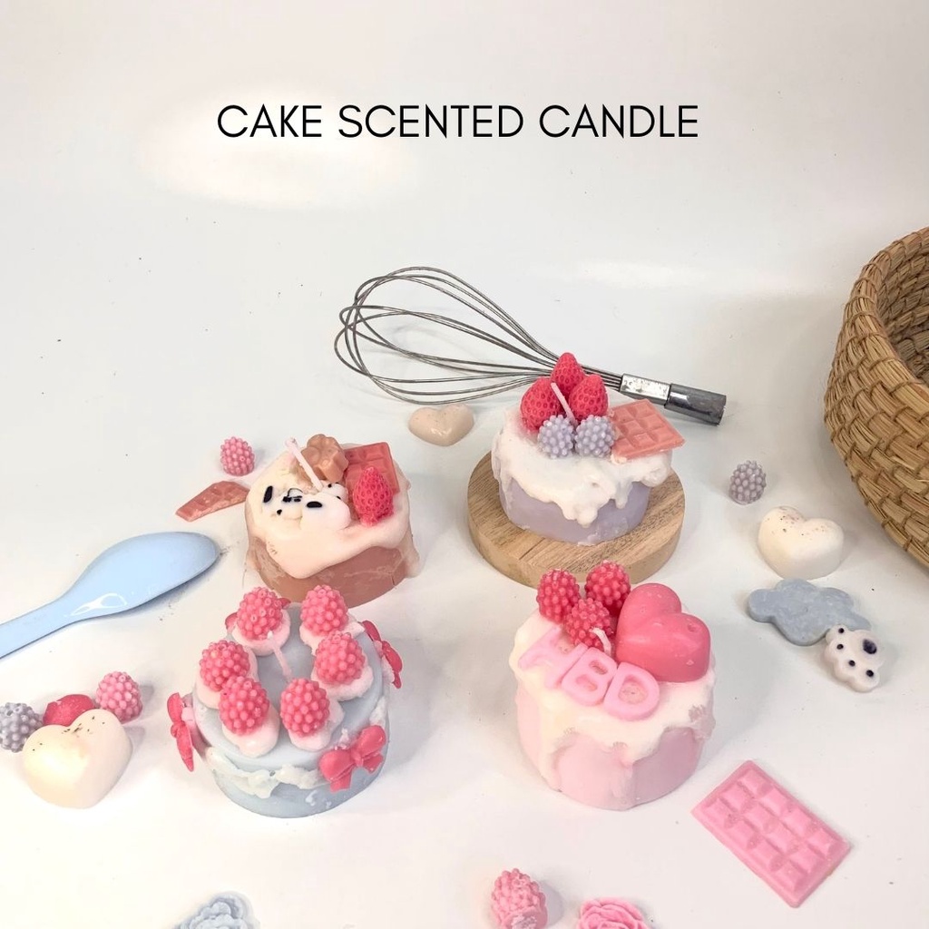 cake scented candle| hampers| gift| premium scented candle| lilin aromaterapi| cute scented candle| 