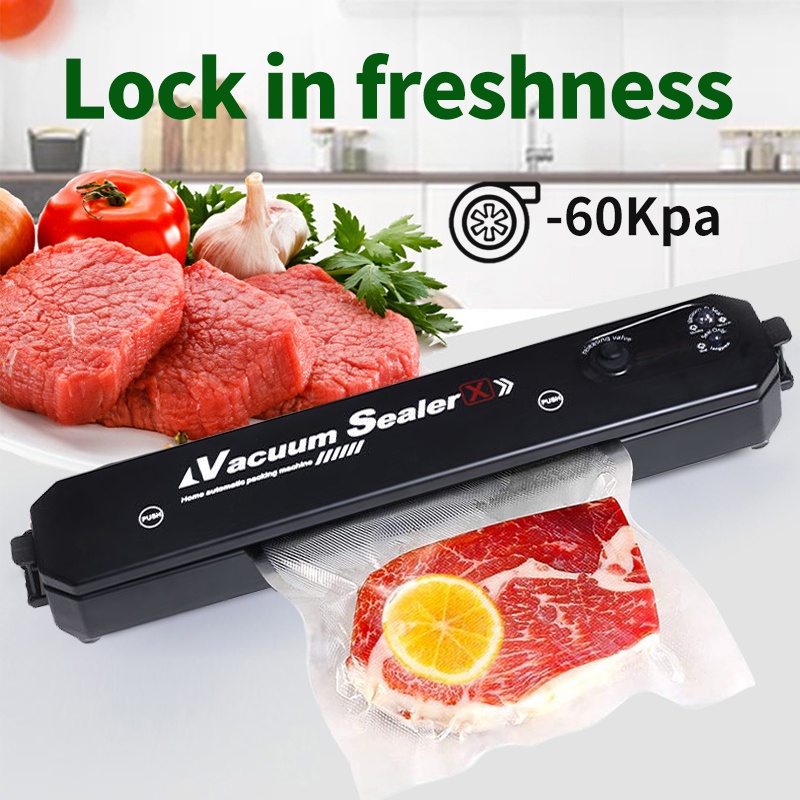 Mesin Vacuum Sealer Makanan Food Seal Grade Mini Makanan Basah Kering  Frozen with 10pcs Free Bag