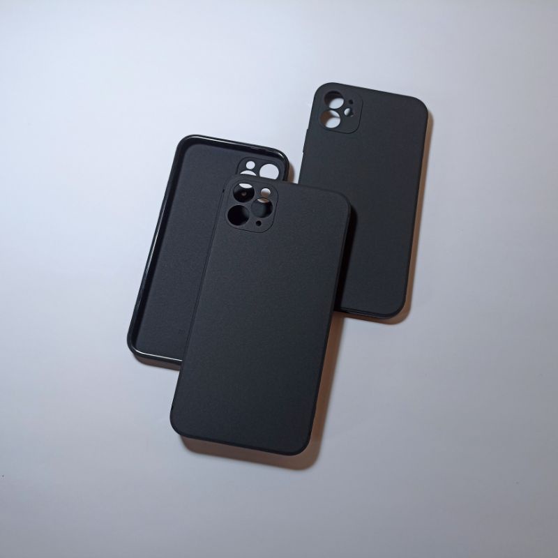 Case iPhone 11 Pro Max / 11 Pro / 11 Color Black Matte and Doff Full Cover