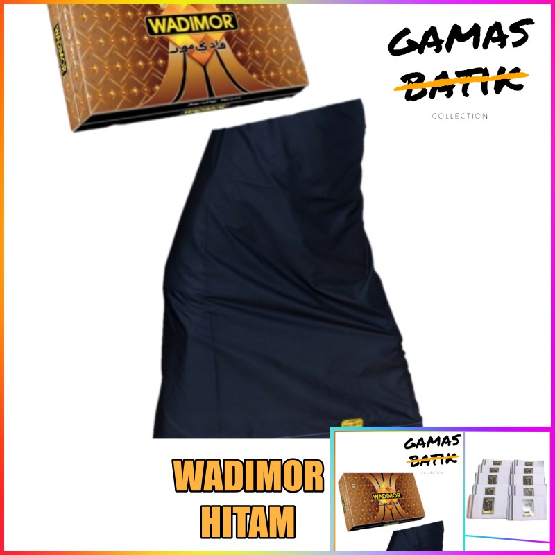 (BISA COD) WADIMOR Sarung Polos Hitam / SARUNG Polos Putih WADIMOR / BIN AFFAN / HMM