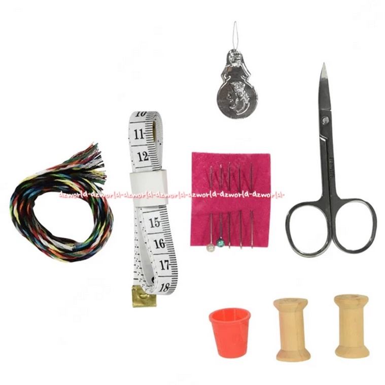 Arthome Sewing Kit Alat Perlengkapan Jahit Menjahit Benang Gunting Botol Toples Kaca Busa Peniti