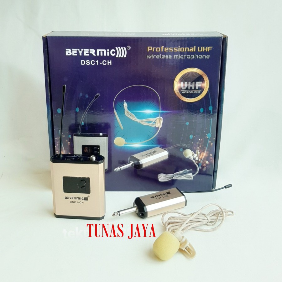 Microphone Wireless BEYERMIC DSC-1CH Headset atau Clip on