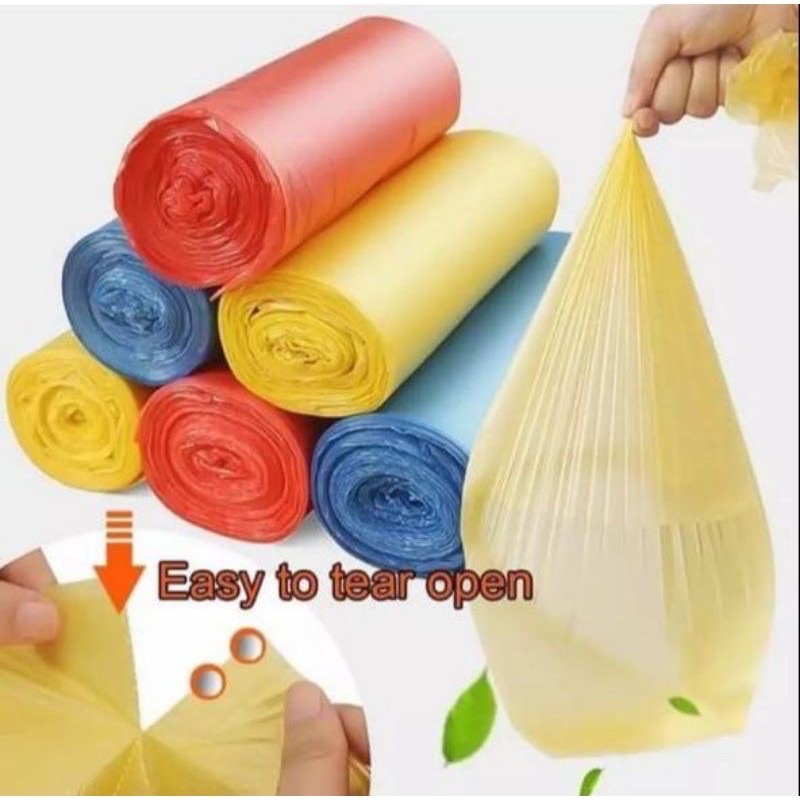 IMPORT Plastik Sampah warna warni Roll Ramah Lingkungan 20 pcs tahan 12kg Gerbage Trash Plastic Bag