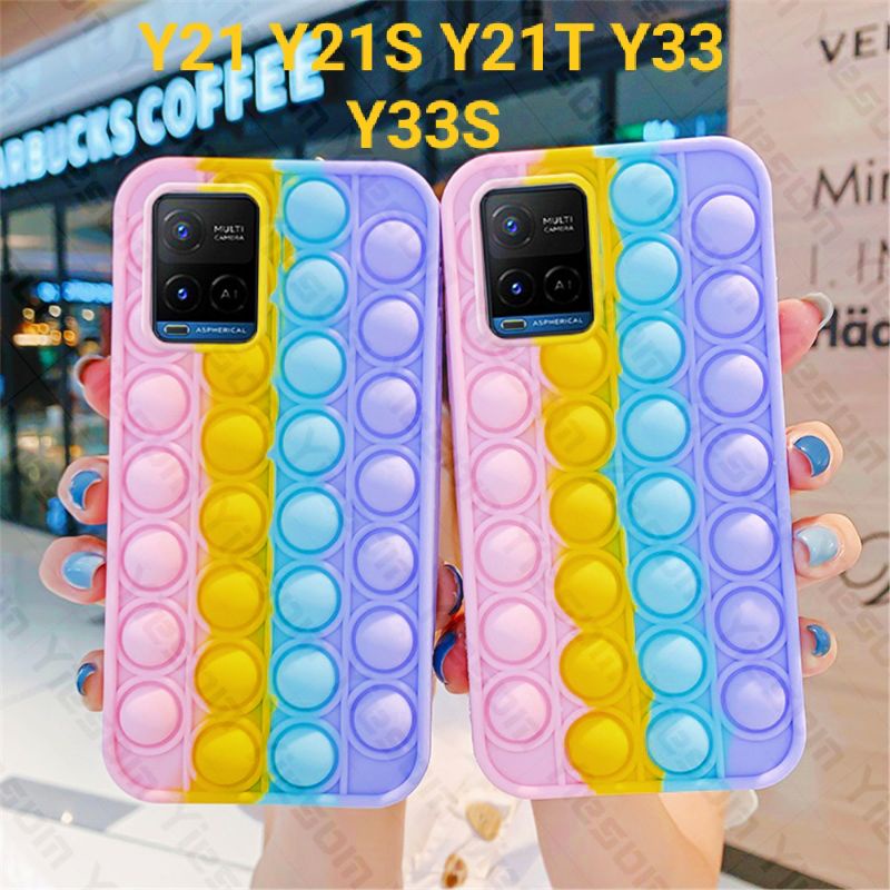 CASE VIVO Y21T Y21 Y21A Y21S Y33 Y33T Y33S SILIKON POP IT ORIGINAL CASE POP IT POLOS