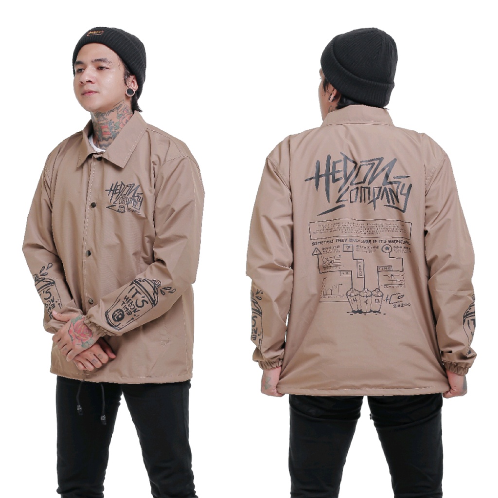 JAKET PRIA - JAKET COACH SALVIO HEXIA - JAKET WINDBREAKER - JAKET PARASUT PRIA - JAKET PARASUT-Cream Tagging