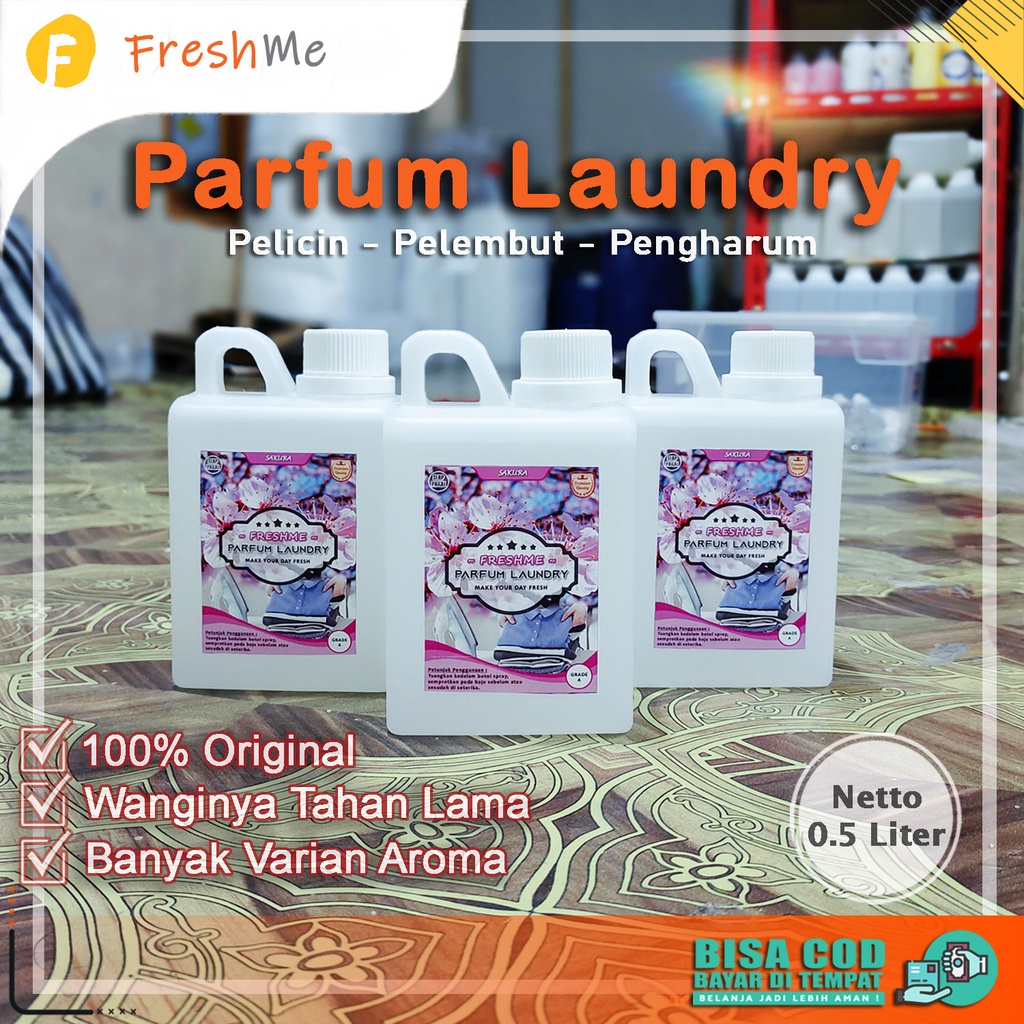 [COD] Parfum Laundry Sakura Wangi Tahan Lama - Pewangi Laundry Murah - Pelicin Setrika Baju Khas Laundry