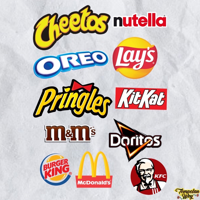 

Stiker/Sticker Brands Brand Makanan, Stiker Sticker laptop, Stiker tumblr, Sticker koper bahan Vinyl