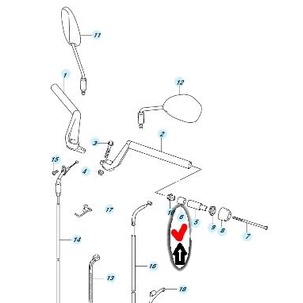Set Karet Jalu Stang Besar-Expander Handle Balancer Satria Fu Injeksi 2016 - 2021 Bandit Original Sg